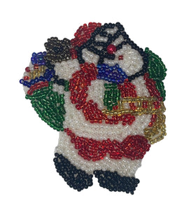 Santa with Bag of Toys All Beaded 3" x 2.5"