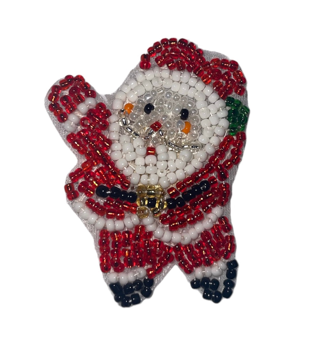 Santa Red and White Beads 2.5