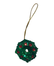 Load image into Gallery viewer, Wreath Christmas Ornament 1.5&quot; x 1.5&quot;