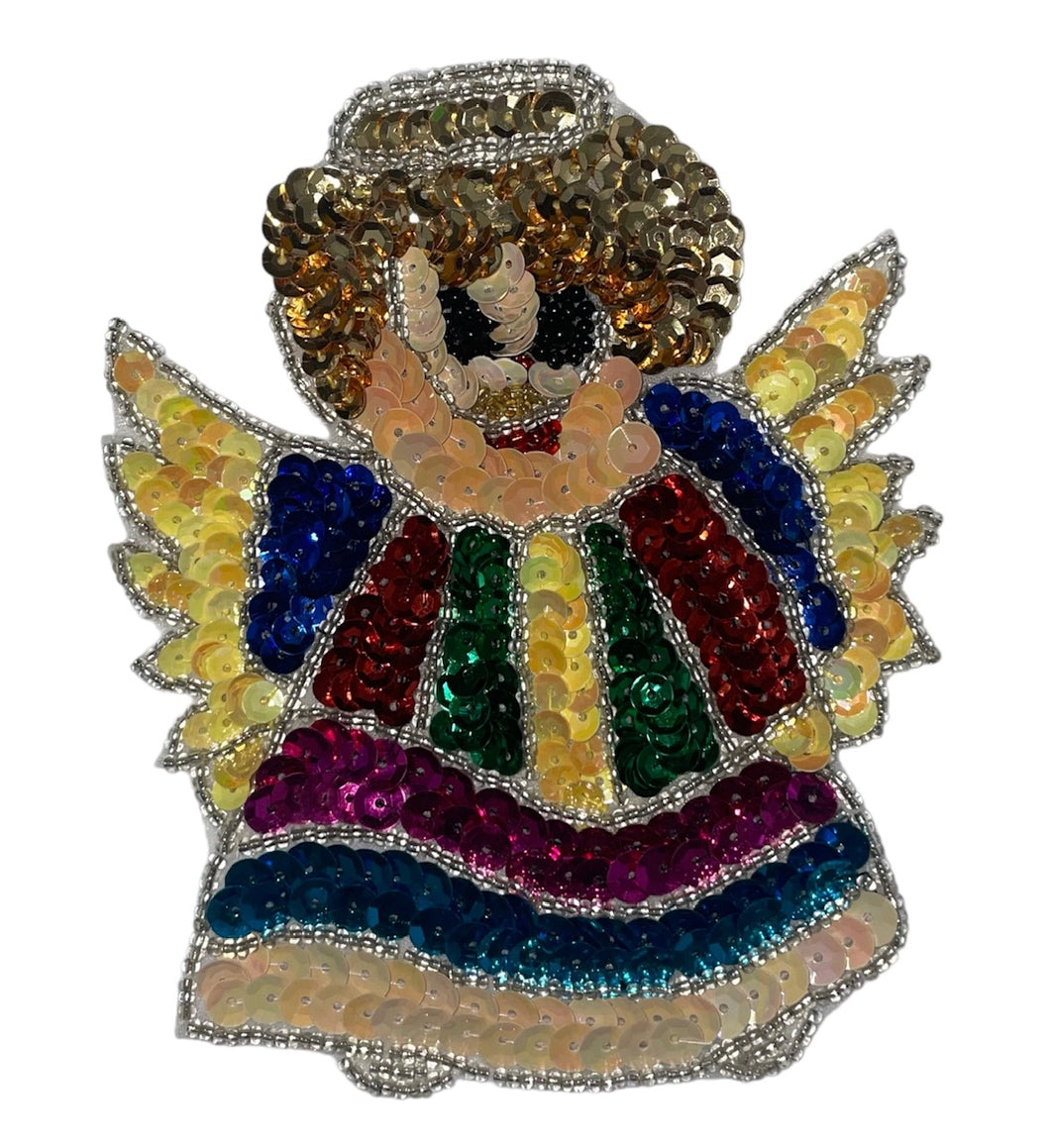 Angel for Christmas with multi-colored sequins and Beads 5