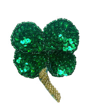 Load image into Gallery viewer, Four Leaf Clover, Sequin Beaded 3&quot; x 2.75&quot;
