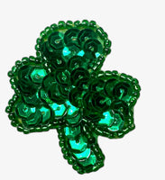 Three Leaf Clover with Green Sequins and Beads 1.5
