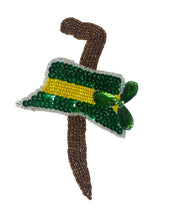 Load image into Gallery viewer, St Patrick&#39;s Day Hat and Brown Walking Cane 5.25&quot; X 3.5&quot;