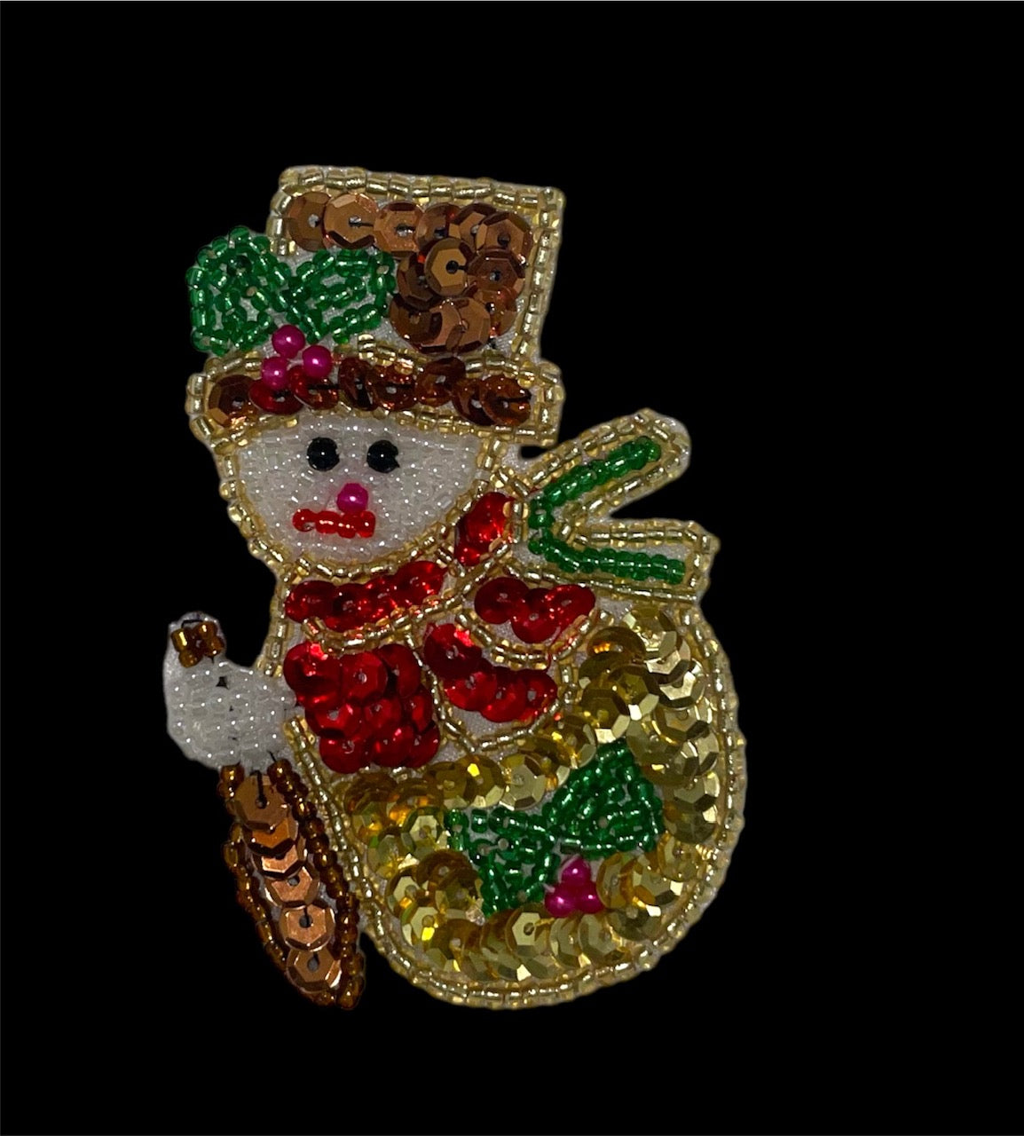 Gold Snowman 3" x 2"