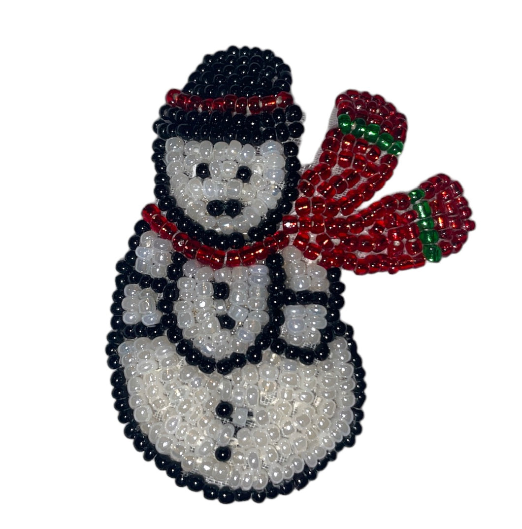 Snowman all Beaded with Scarf 2.5