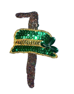 St Pattys Day Hat and Cane 5" x 3"