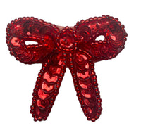 Bow Red Sequins and Beads 1.75