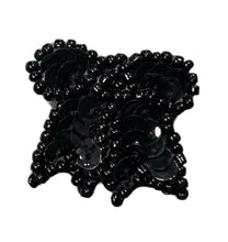 Load image into Gallery viewer, Bow with Black Sequins and Beads 1&quot;