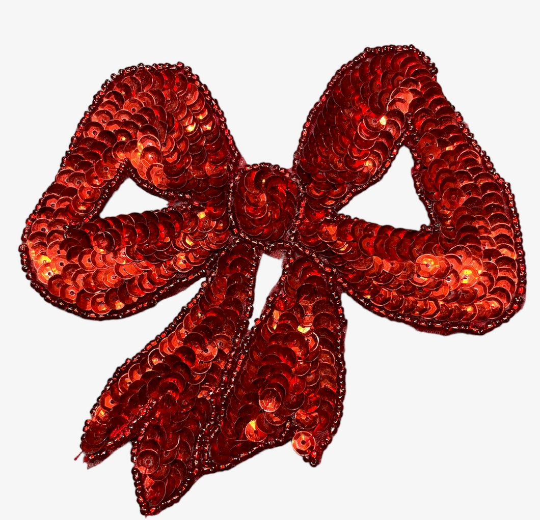 Bow with Red Sequin 4.5