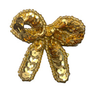 Bow Gold Sequins and Beads 1.5