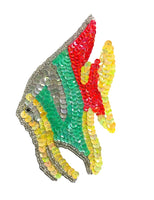Fish with Multi-Color Sequins and Silver Beads 5