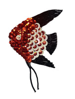 Fish with Red White Black Sequins 5