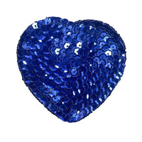 Heart Royal Blue with Flat Sequins 3