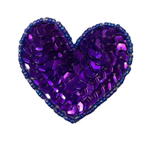 Load image into Gallery viewer, Choice of Size Purple Heart Sequins and Beads