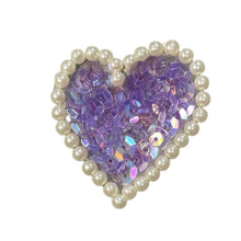 Load image into Gallery viewer, Heart Choice of Color Sequins and Pearl Beads 1.5&quot;