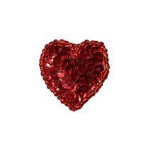 Load image into Gallery viewer, Heart Red Cupped Sequins and Beads 1&quot;