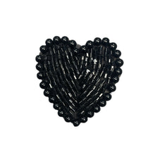 Load image into Gallery viewer, Heart Black Beads and Pearls 1.5&quot;