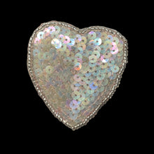 Load image into Gallery viewer, Heart Iridescent Pink Sequin and Beads 2&quot;