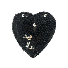 Load image into Gallery viewer, Choice of Size Heart Black Sequins and Beads