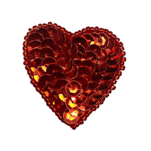 Load image into Gallery viewer, Choice of Size Heart with Red Flat Sequins and Beads