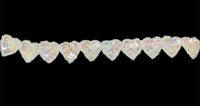 Hearts Iridescent Cupped Sequins and Bead Trim (.75