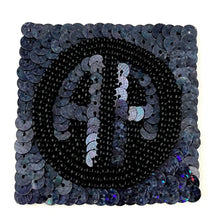 Load image into Gallery viewer, Emblem with Moonlite Laser Spotlight Sequins and Black Beads