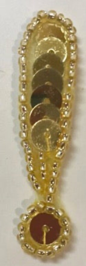Exclamation Point, Gold Sequin Beaded 2