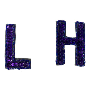2" Purple Sequin Choice of Letter H or L