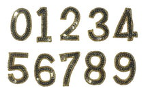 Load image into Gallery viewer, Gold Sequin Numbers Choice of Number (0-9) 2.5&quot; x 1.5&quot;