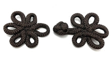 Load image into Gallery viewer, Frog Closure, Espresso Brown Soft Cloth Rope, 3&quot; x 2.5&quot; Each Side