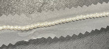 Load image into Gallery viewer, White Pearl Beads with White Netting Trim 1/16&quot;