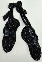 Ballet Slippers Black Sequins 3.5