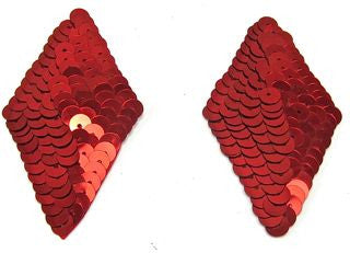 Diamond Pair with Sequins 2.5" x 1.5"