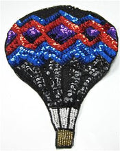 Load image into Gallery viewer, Balloon Hot Air with MultiColored Sequins and Beads 6&quot; x 8&quot; - Sequinappliques.com