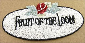 FRUIT OF THE LOOM Word Patch 6" x 3"