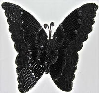 Butterfly with Black Sequins and Beads 7