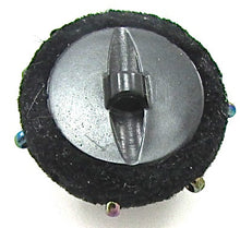 Load image into Gallery viewer, Button with Black Velvet and Multi-Colored Beads 1&quot;