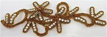 Load image into Gallery viewer, Flower with Dark Bronze Beads and High Quality Rhinestones 8&quot; x 3&quot;