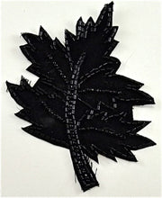 Load image into Gallery viewer, Leaf Black Sequins and Beads 3.5&quot; x 4.5&quot;