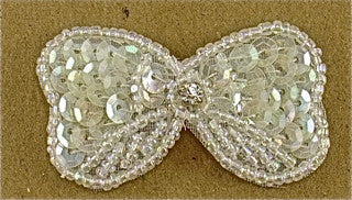 Bow Iridescent Sequins and Beads with Rhinestone 2