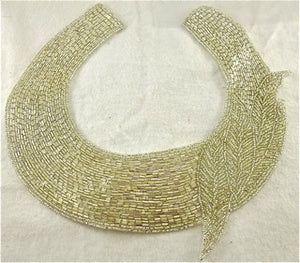 Designer Motif Neck Line with Silver Beads 10" x 10"