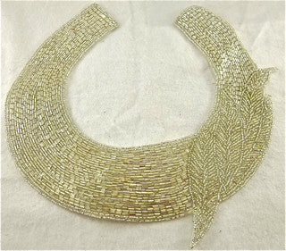 Designer Motif Neck Line with Silver Beads 10
