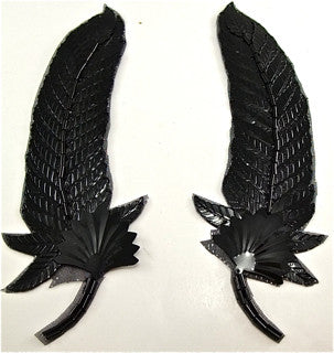 Leaf Feather Pair 8" x 3"