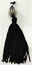 Load image into Gallery viewer, Tassel Black with Silver Bead 1.4&quot;
