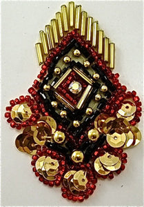Designer Motif with Beads and rhinestones