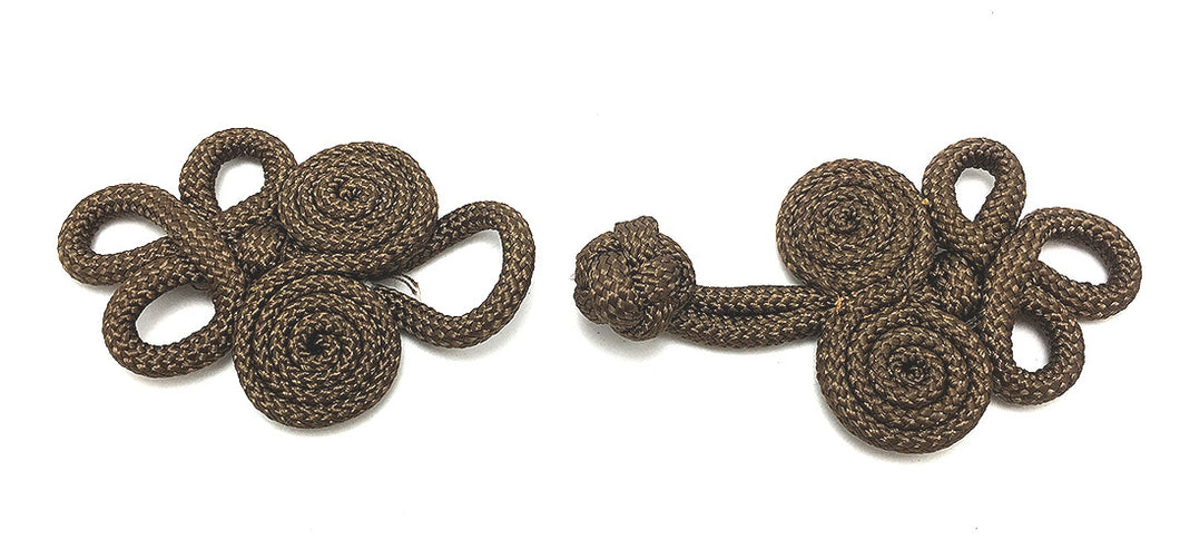 Frog Closure Chocolate Brown Soft Cloth Rope 4