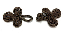 Load image into Gallery viewer, Frog Closure Espresso Brown Soft Cloth Rope 2&quot; x 1.5&quot;