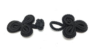 Frog Closure Black Rope with Thinner Rope Inlay 1.5