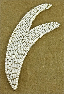 Design Motif White Beads 5" x 2"