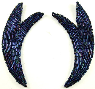 Designer Motif with Moonlight Beads 5" x 2"